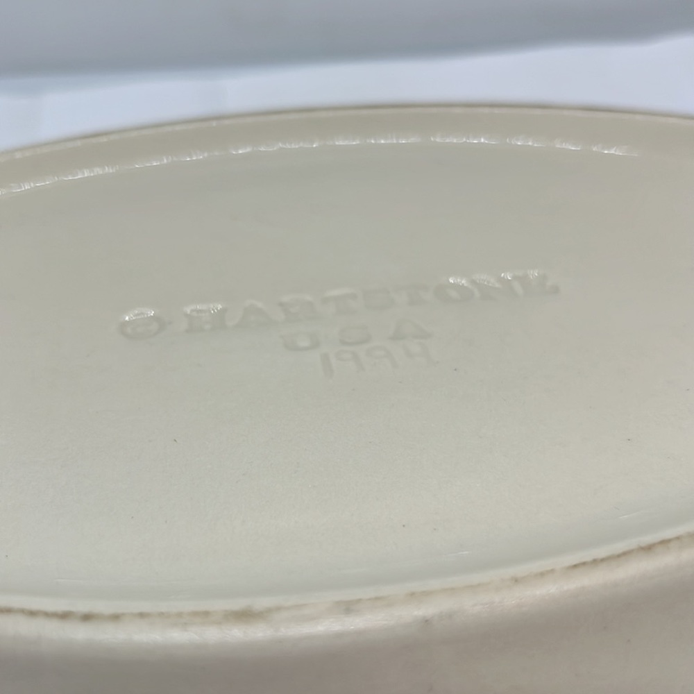 1994 Hartstone Pottery Serving Platter, Hard to Find Woodland Pattern - Picture 5 of 6